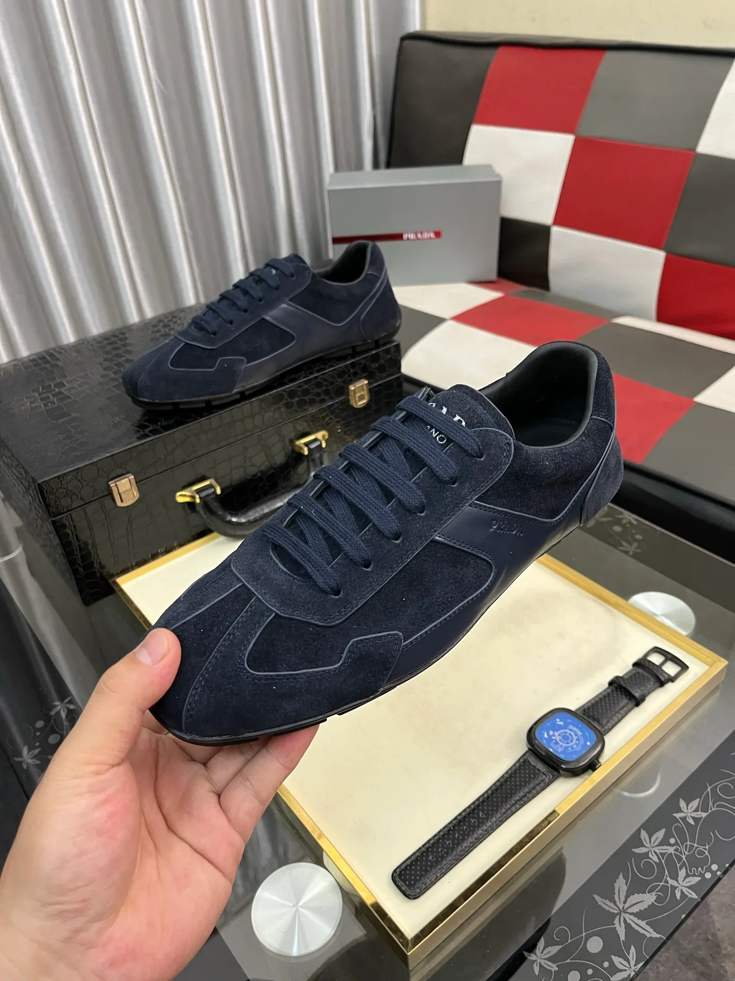 Men's men's shoes 💰458⌚️⌚️prada: New casual shoes for spring and summer, sports sneakers, fabric: imported cowhide, lining: original lining, sole: original sole, size: 38-443️⃣colors available